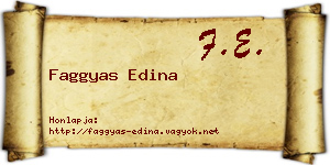 Faggyas Edina névjegykártya
